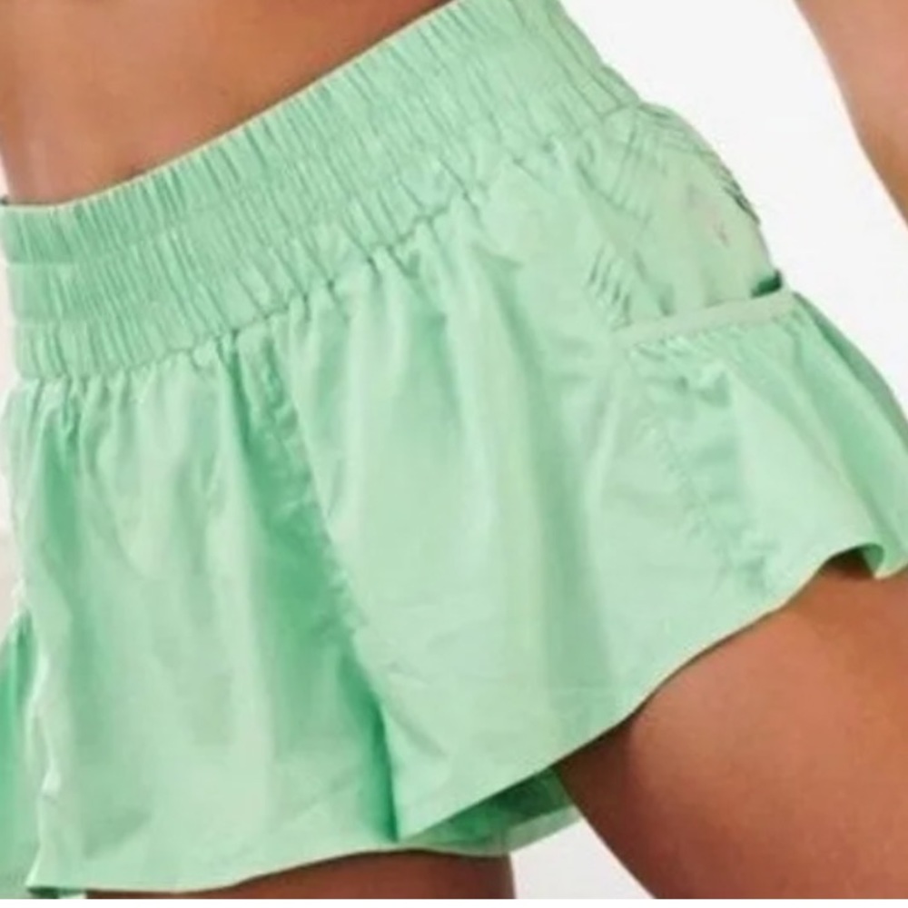 Free People Get Your Flirt on Shorts— Electric Pistachio